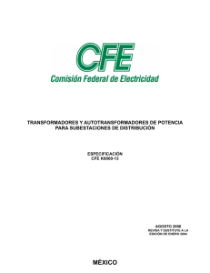 Especificación CFE