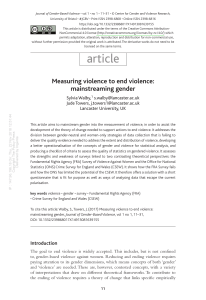 Measuring violence to end violence: mainstreaming gender - Sylvia Walby, Jude Towers