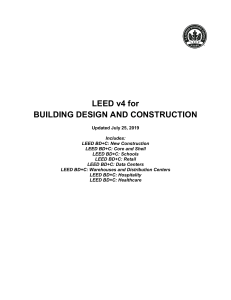 LEED v4 BUILDING DESIGN AND CONSTRUCTION