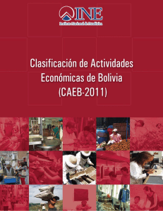 CLASIFICACION DE ACTIVIDADES ECONOMICAS DE BOLIVIA CAEB 2011