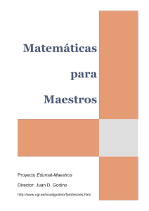 Matemáticas para maestros. Juan D. Godino
