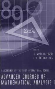1992 A, Aizpuru Advanced courses of mathematical analysis