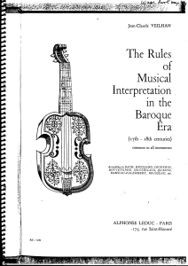The Rules of Musical Interpretation in the Baroque Era