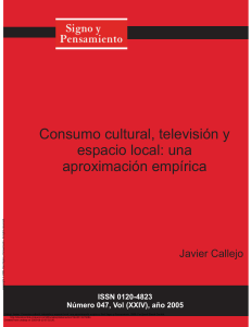 Consumo cultural, televisión y espacio local una aproximación empírica
