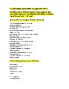Cancionero de Germ&aacute;n Vald&eacute;s "Tin Tan": Letras y Recopilaci&oacute;n