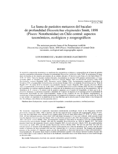 1996 - Rodriguez -  La fauna de parasitos metazoos del bacalao de profundidad D eleginoides smitt 18989 (Pisces Nototheniidae) en Chile central aspecto taxonimocs, ecologicos y zoogeografico