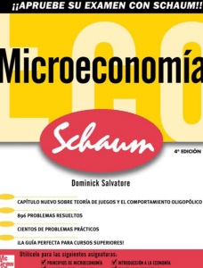 MICROECONOMIA  SCHAUM DOMINICK SALVATORE 4 EDICION