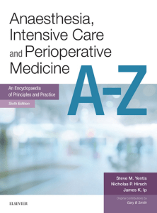 (FRCA Study Guides) Steve Yentis, Nicholas Hirsch, James Ip - Anaesthesia, Intensive Care and Perioperative Medicine A-Z-Elsevier (2018)