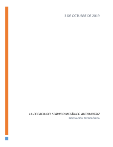 Eficacia del Servicio Mecánico Automotriz: Innovación Tecnológica