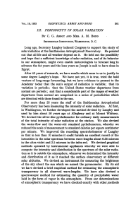 Abbot, C.G. & Bond, A.M. (1933) - Periodicity In Solar Variation [10 p.]