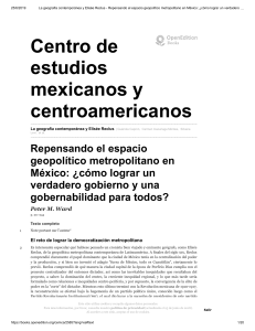 Repensando el espacio geopolítico metropolitano en México