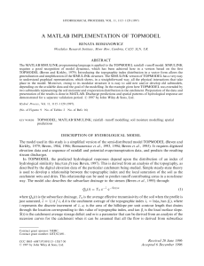 A MATLAB implementation of TOPMODEL