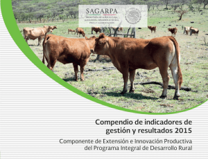Compendio de Indicadores de Gestión y resultados - Sagarpa 2015
