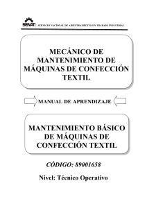 89001658 MANTENIMIENTO BASICO DE MAQUINAS DE CONFECCION TEXTIL