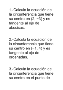 ejercicios de exponer 2do parcial circunferencia
