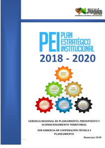 Plan Estrat gico Institucional 2018-2020