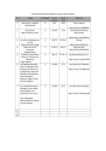 Lista de textos para la biblioteca escolar de Secundaria - PRIMERA DAMA (002)