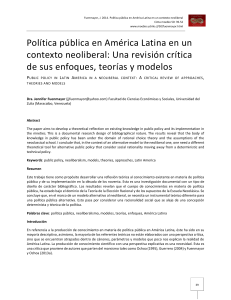 Política pública en América Latina Neoliberalismo
