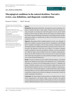 14 Mucogingival conditions in the natural dentition Narrative