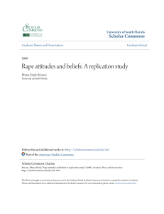 Rape attitudes and beliefs  A replication study