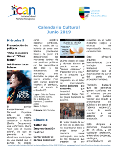 Agenda Cultural ICAN Junio 2019