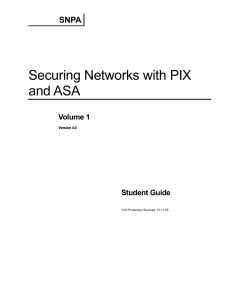 Cisco Securing Networks With Pix And Asa (Snpa) Student Guide v4.0 (2005) - Ddu