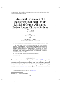 Structural Estimation of a Becker-Erlich Equilibrium model of Crime