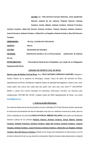 MODELO DE DEMANDA DE DECLARATORIA EN NICARAGUA CPCN