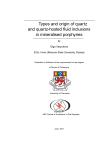 Vasyukova 2011 PhD-Types and origin of quartz