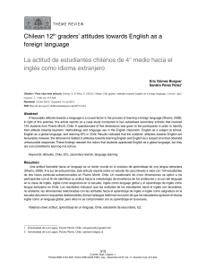 Chilean 12th graders’ attitudes towards English as a Foreign Language