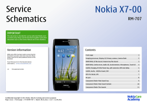 Nokia X7-00 RM-707 Light Service Schematics v1.0