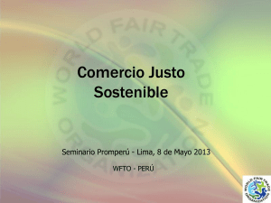 Comercio justo sostenible 2013 keyword principal