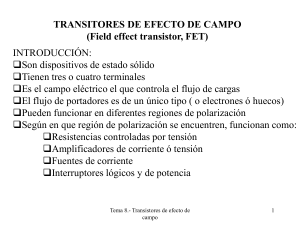 Transistores de Efecto de Campo.