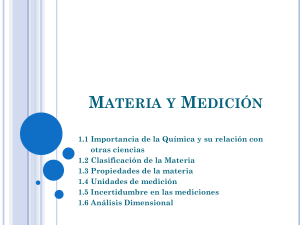 Materia y medición, lqi primer semestre