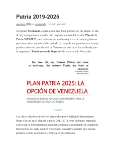 Análisis del Patria 2019-2025