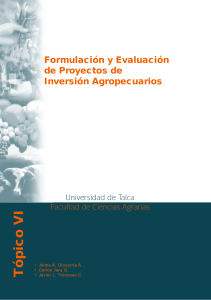 165. Formulación y Evaluación de Proyectos de Inversión Agropecuarios