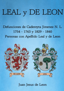 Defunciones De Cadereyta Jimenez N.L 1754-1763 y 1829-1840