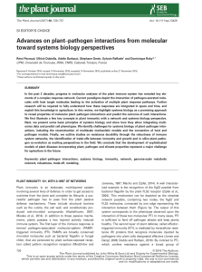 Advances on plant–pathogen interactions