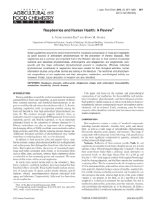  Raspberries and human health a review. Journal of Agricultural and Food Chemistry, 58(7), 3871-3883.