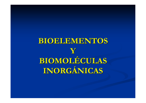 2009 10 - Tema 01 - BIOELEMENTOS y BIOMOLECULAS INORGANICAS