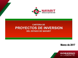 NAYARIT cartera proyectos inversion 2017