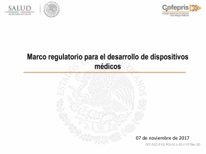 Marco regulatorios para el desarrollo de dispositivos Medicos
