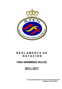 RFEN Reglamento de Natacion Reglas FINA 2013-2017