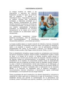 fisioterapia acuática