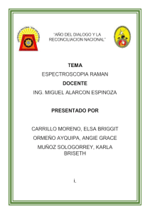 ESPECTROSCOPIA RAMAN-GRUPO N°08-ANALISIS QUIMICO INSTRUMENTAL-IIIC-IS2018