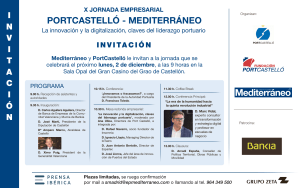 Invitación X Jornada Empresarial PortCastelló -Mediterráneo