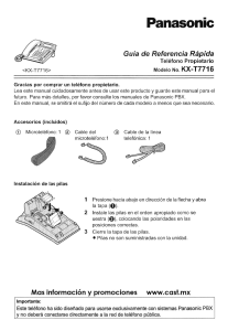 KX-T7716 Panasonic Manual Guia de Referencia Rapida