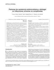 patrones de resistencia antimicrobiana en infecciones urinarias no complicadas