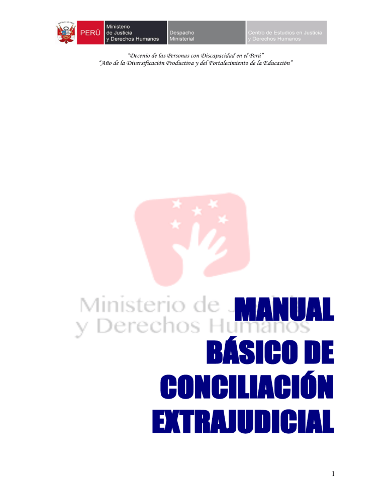 Manual Básico De Conciliación Extrajudicial CEJDH