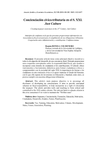 COLMENERO, Ramón Bonell. Concienciación cívico-tributaria en el S. XXI. Just Culture. Anuario jurídico y económico escurialense, 2015, no 48, p. 181-202.